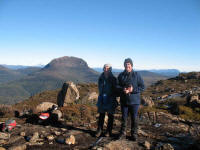 Jane & Matthew on summit of Mt Oakleigh