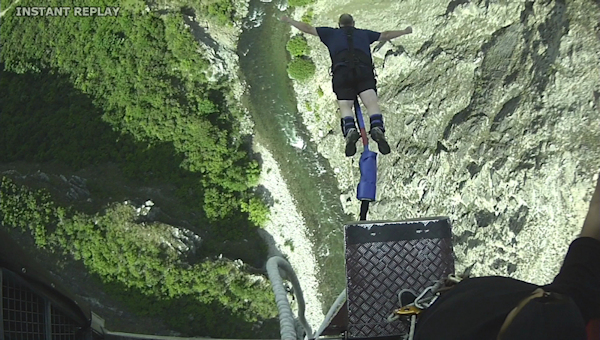 Matthew Leaving Nevis Bungy