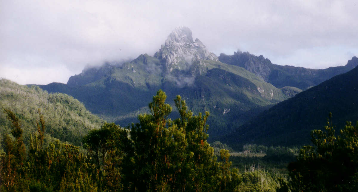 Federation Peak from Cracroft Valley